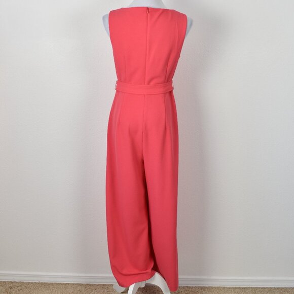 Calvin Klein Belted Sleeveless Wide Leg Jumpsuit - 8 - Picture 5 of 8
